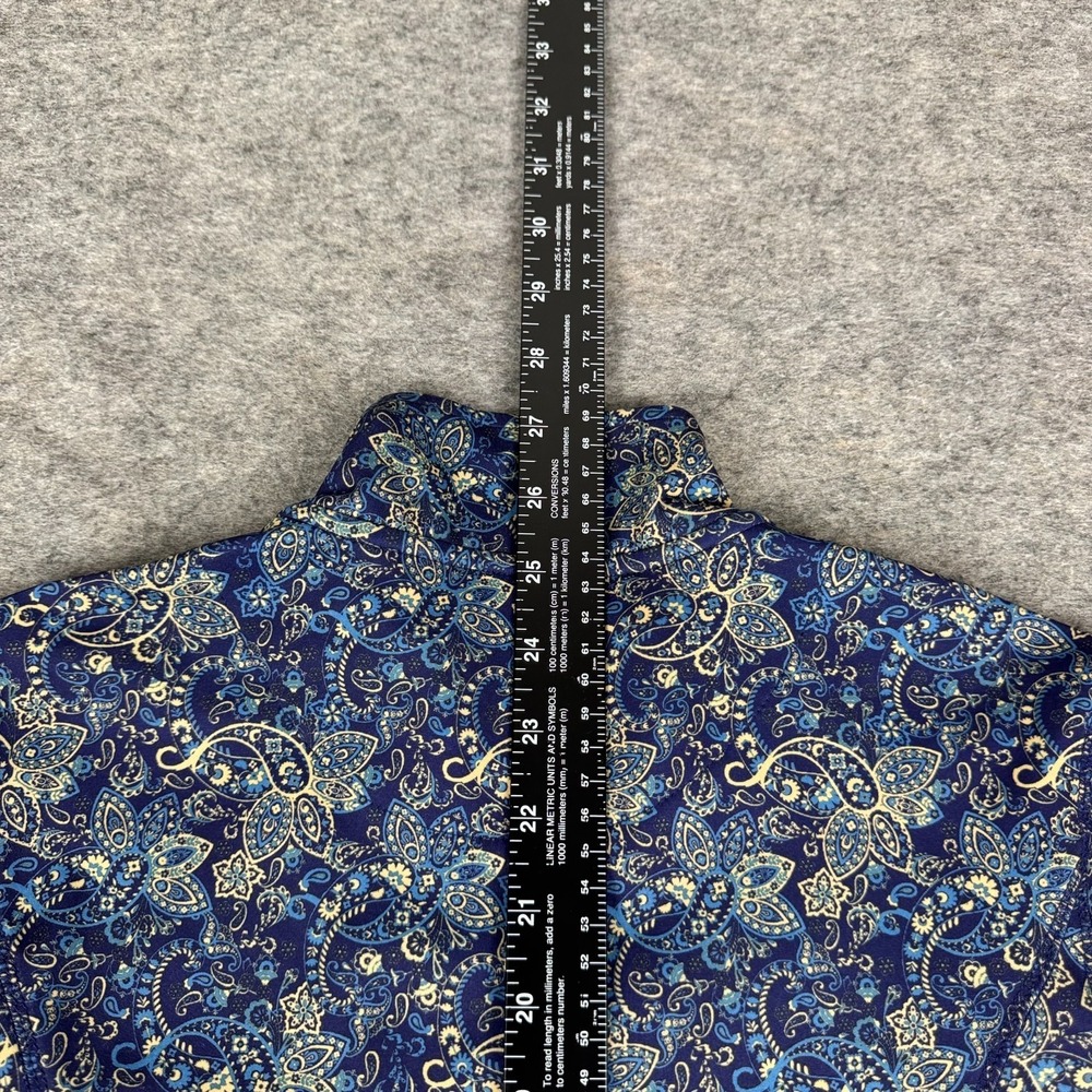 Dover Saddlery 1/4 Zip Shirt Paisley Print Polyester Stretch Womens XS - Picture 9 of 10